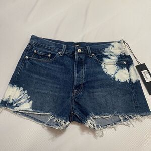 NWT Edwin Cai 4” Cut Off Mirage Denim Shorts Size 32 New